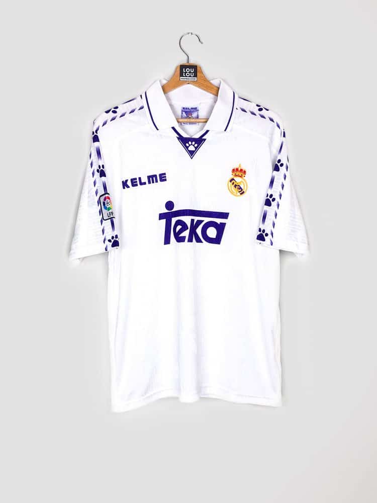 Maillot de football vintage du Réal madrid club de Liga, 1994-1996