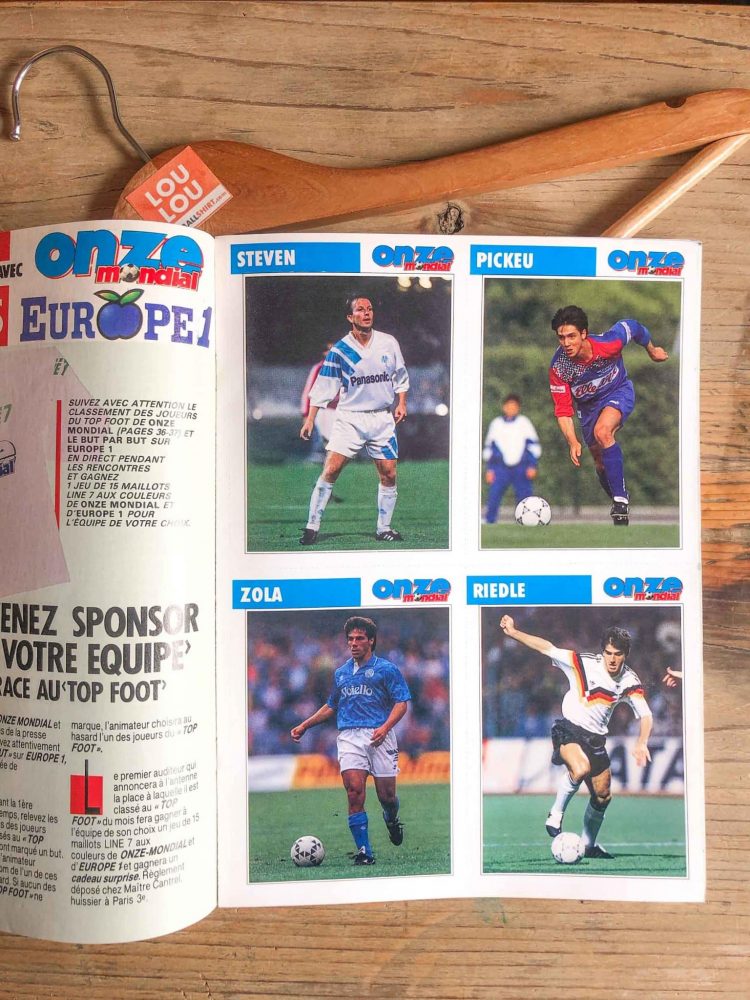 magazine de football vintage onze mondial de décembre 1991