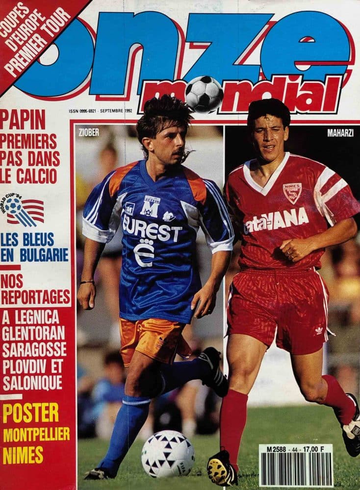 magazine de foot vintage rare de septembre 1992; onze mondial