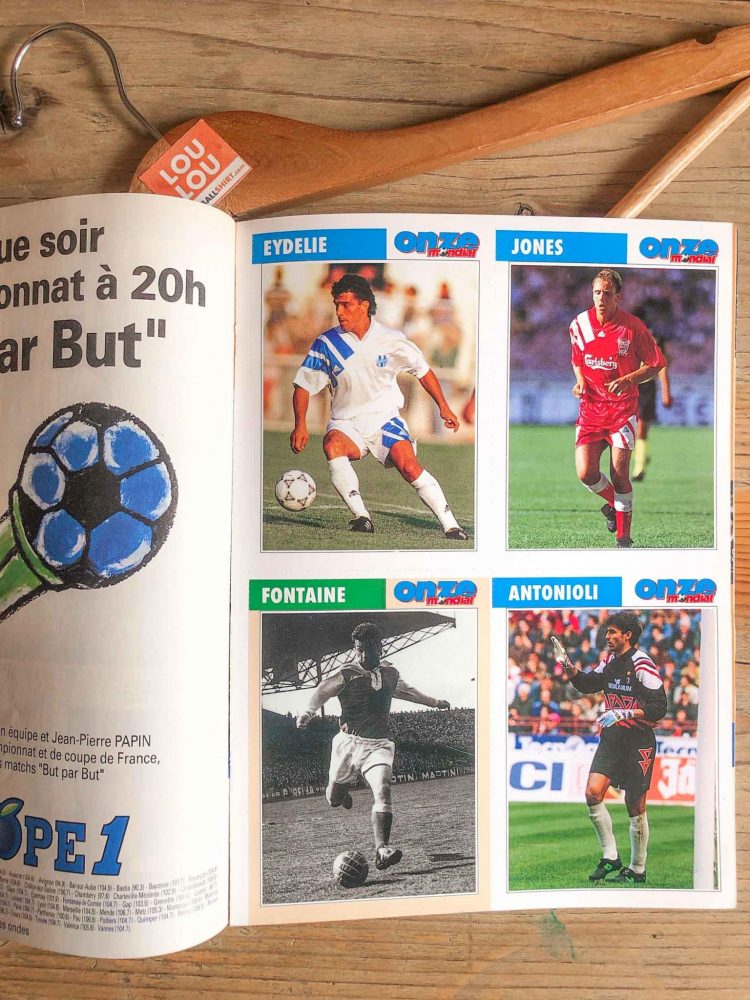 fiches de collection onze mondial septembre 1992