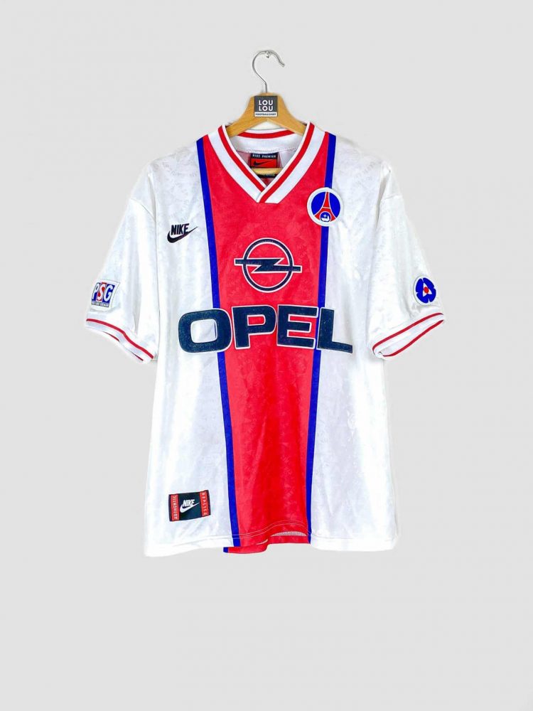 Paris Saint-Germain Extérieur Maillot de foot 1995 - 1996. Sponsored by Opel