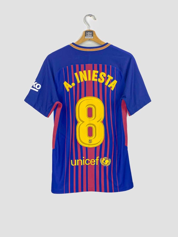 Maillot du FCB 2017-2018 floqué Iniesta