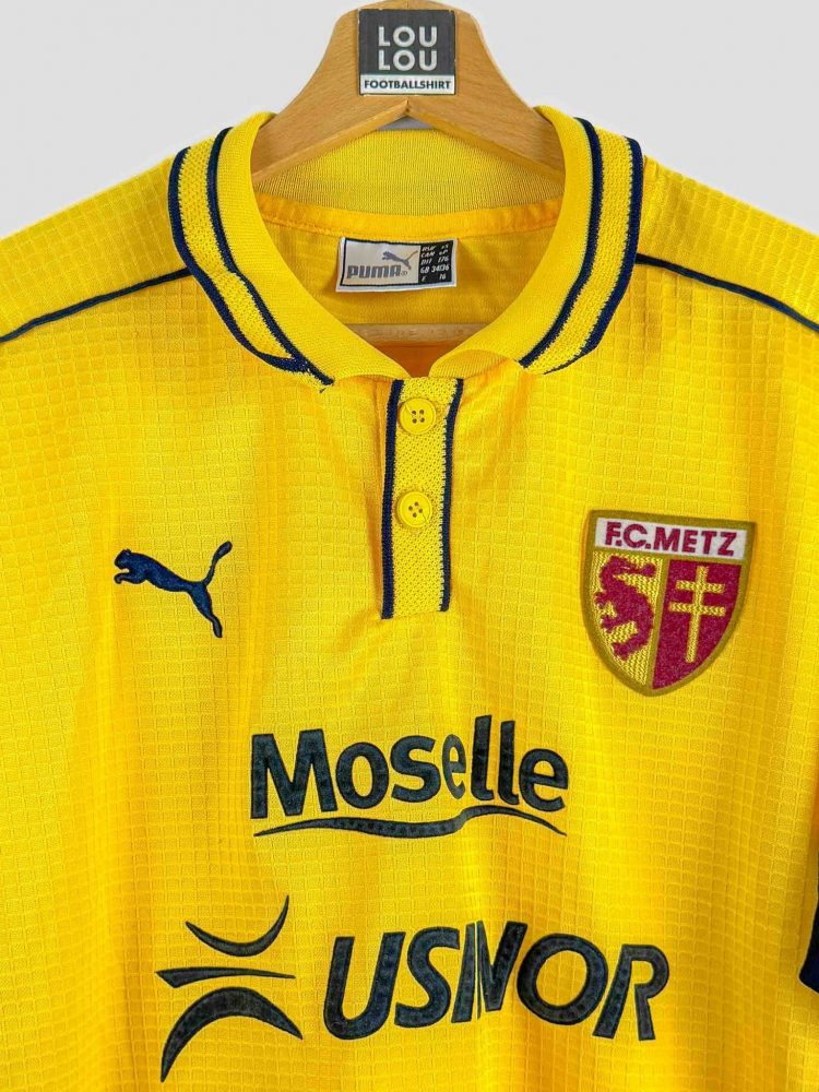 Maillot rétro jaune Puma FC Metz saison 1999-2000 Division 1