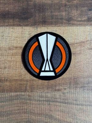 Patch officiel UEFA Europa League 2021-2024 – badge brodé noir, orange et blanc pour maillot de foot