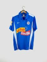 Maillot du Montpellier HSC saison 2010-2011 bleu ciel floqué du sponsor “La Foir’Fouille”