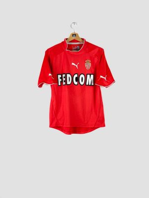 Maillot de foot vintage AS Monaco saison 2003-2004 domicile rouge Puma