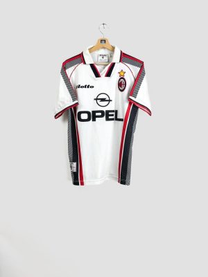 Maillot extérieur Milan AC 1997 1998 blanc vintage Lotto