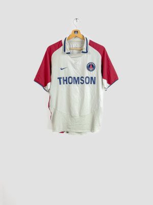 Maillot PSG vintage 2003-2004 blanc Nike avec sponsor THOMSON