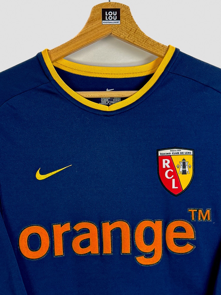 oom écusson et logo Nike maillot RC Lens 2001-2002 extérieur, broderie Racing Club de Lens depuis 1906