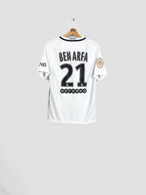 Dos maillot PSG extérieur 2016-2017 Nike Ben Arfa numéro 21 flocage Ooredoo LFP Ligue 1 collector