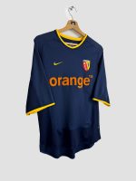 Maillot collector RC Lens saison vice-championnat de France 2002, modèle Nike away bleu marine