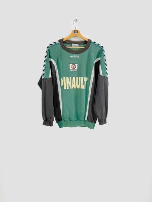 Photo du pull vintage du Stade Rennais (saison 1997-1998) avec le sponsor « Pinault"