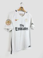 Swoosh Nike irisé multicolore sponsor Fly Emirates maillot PSG blanc extérieur 2016-2017 Dri-Fit